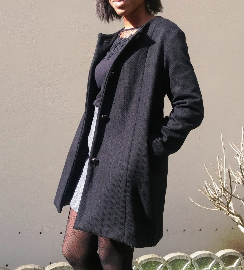 Manteau en laine porté