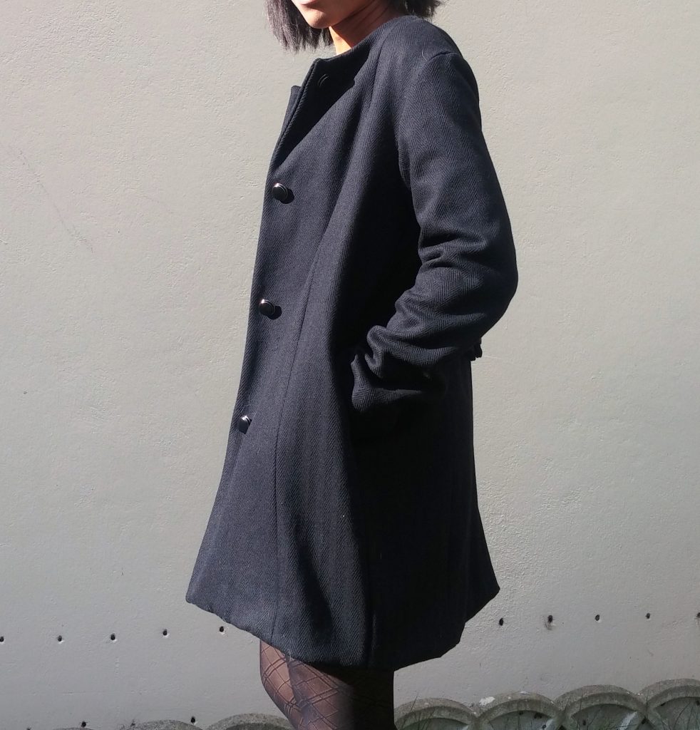 Manteau en laine porté