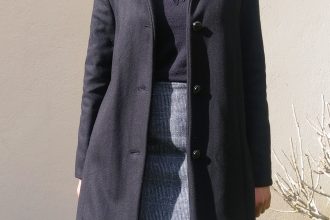 Manteau en laine porté