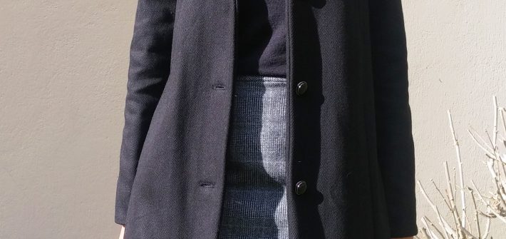 Manteau en laine porté