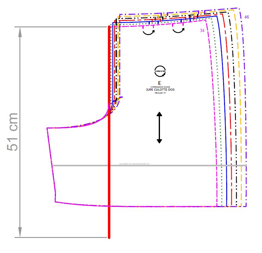 Modification de la jupe culotte dos