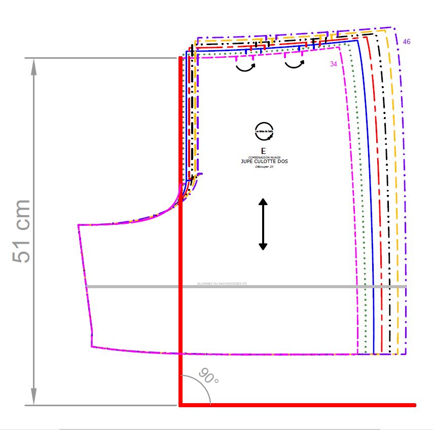 Modification de la jupe culotte dos