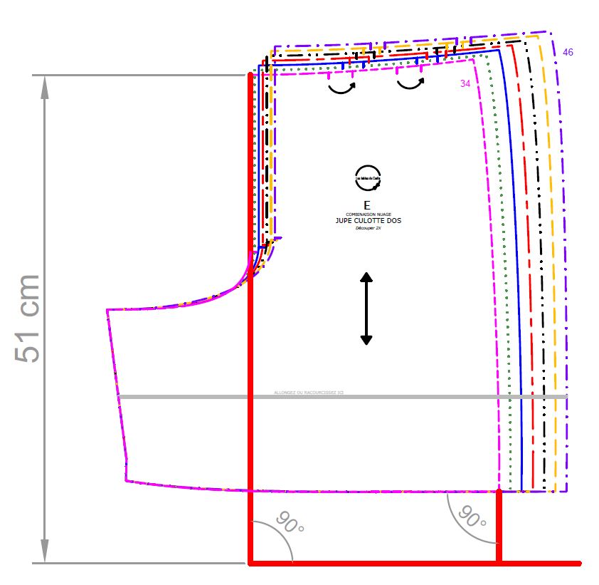 Modification de la jupe culotte dos