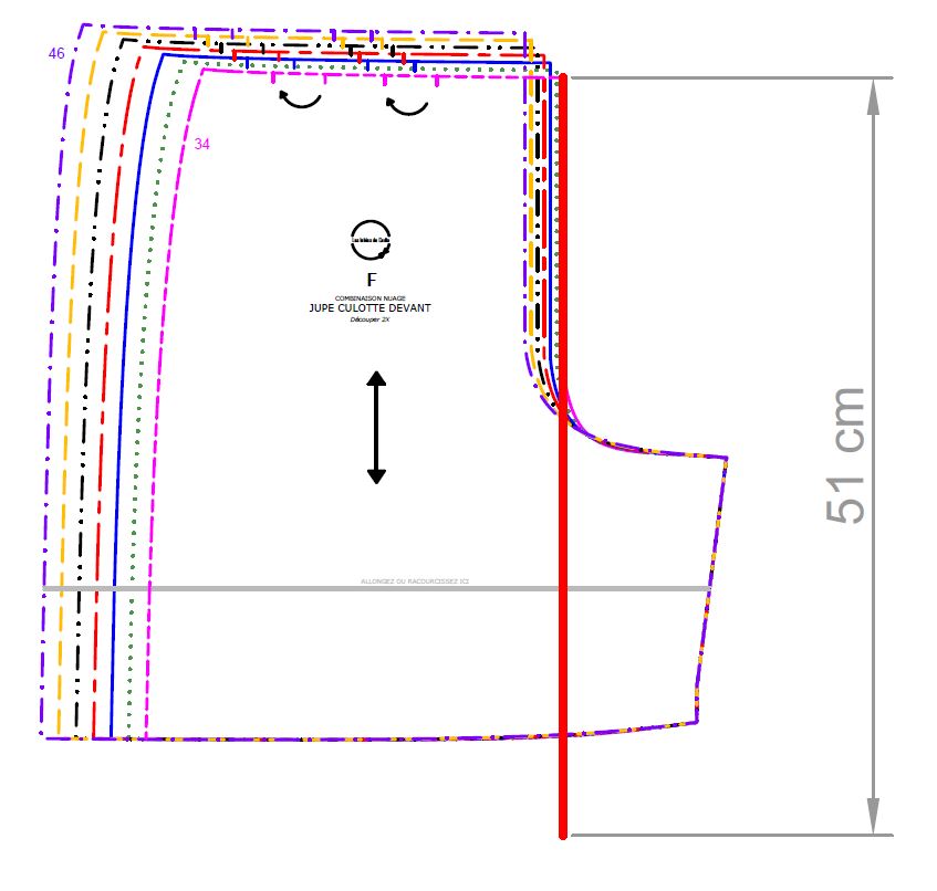 Modification de la jupe culotte devant