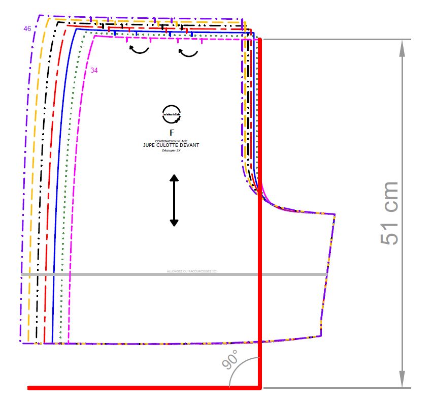 Modification de la jupe culotte devant