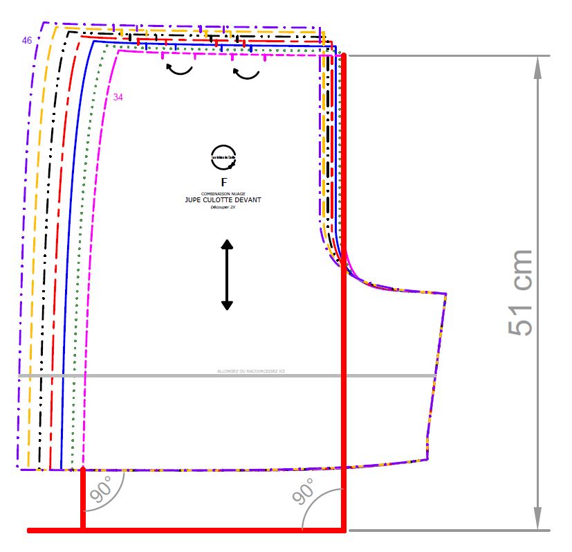 Modification de la jupe culotte devant