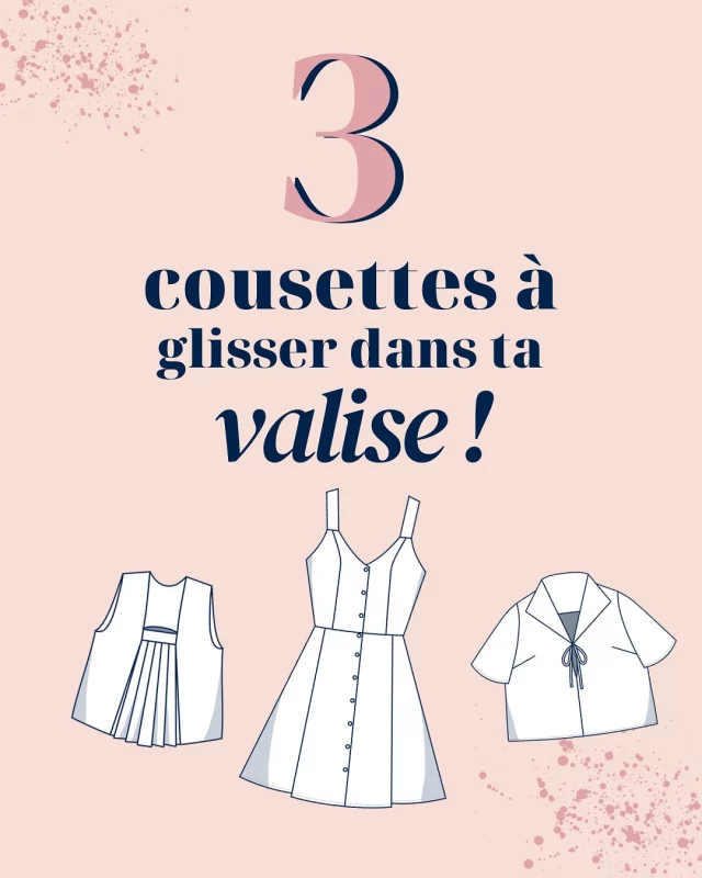 Que tu partes au bout du monde ou juste au bout de la rue, voici 3 modèles parfaits pour voyager léger (et stylée) :
⠀
✨ Faustine, pour sa coupe ample et ses jolis plis dans le dos
👗 Raphaëlla, la robe boutonnée qu’on enfile sans réfléchir
🌸 Miramar, la blouse rétro zéro prise de tête
⠀
Tous les patrons sont dispo en PDF et en pochette sur la boutique.
⠀
👉 Alors, tu prends lequel dans tes bagages ?

#leslubiesdecadia #LLDCfaustine #lldcmiramar #lldcraphaella #coudrepourlete #coutureestivale #plaisircouture #jecoudsmagarderobe #passioncreation  #jefaismesvetements #faitparmesdixdoigts